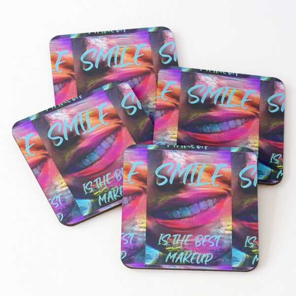 Item preview, Smile is the best make up with cyan wording shown teeth designed and sold by Bekindtome.