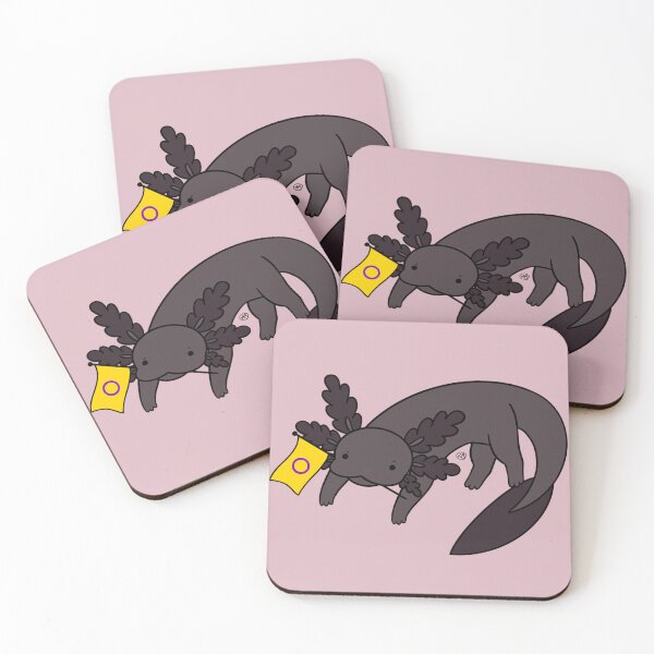 Item preview, Melanistic Pride Axolotl- Intersex designed and sold by AstralAbraxas.
