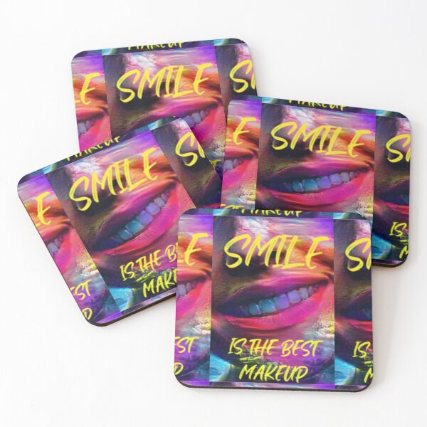 Item preview, Smile is the best make up with yellow wording shown teeth designed and sold by Bekindtome.