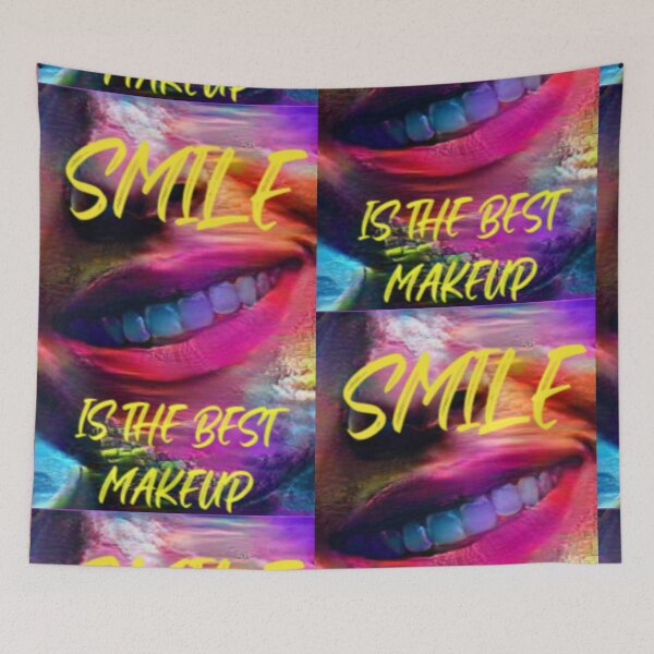 Item preview, Smile is the best make up with yellow wording shown teeth designed and sold by Bekindtome.