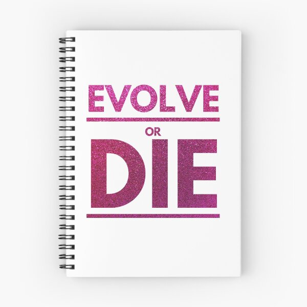Item preview, Evolve or Die  Motivational Glitter Quote  designed and sold by SilverSpiral.