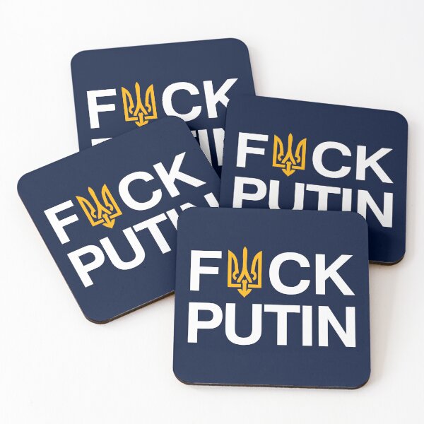 Item preview, Anti Putin, I Stand with Ukraine with Ukrainian Flag Trident  designed and sold by BootsBoots.