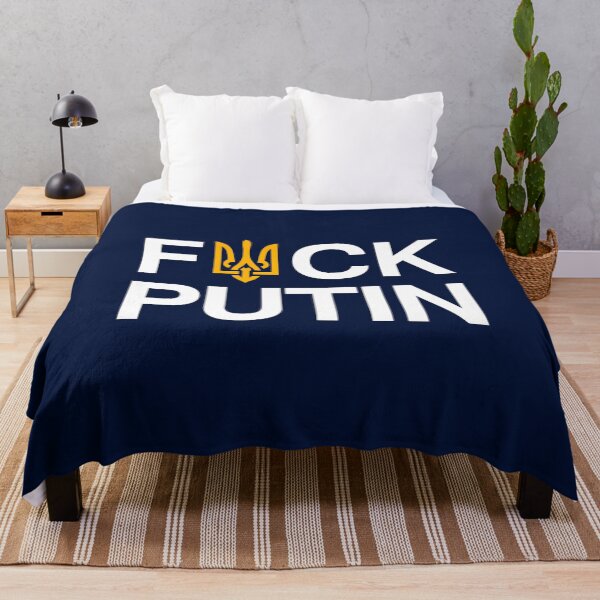 Item preview, Anti Putin, I Stand with Ukraine with Ukrainian Flag Trident  designed and sold by BootsBoots.