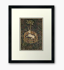 Unicorn in Captivity Unicorn Tapestry Fantasy Framed Print