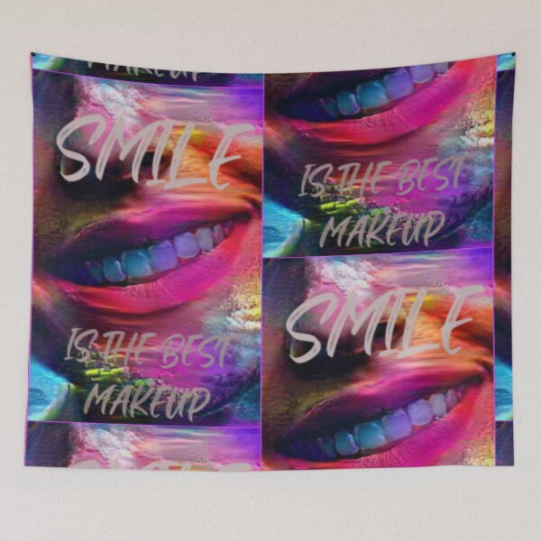 Item preview, Smile is the best make up with grey wording shown teeth designed and sold by Bekindtome.