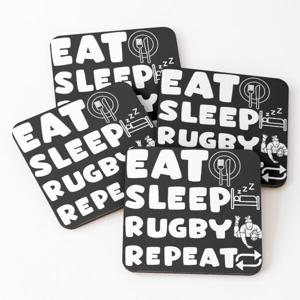 Item preview, eat sleep rugby  repeat  designed and sold by Anwar Lamimiche.
