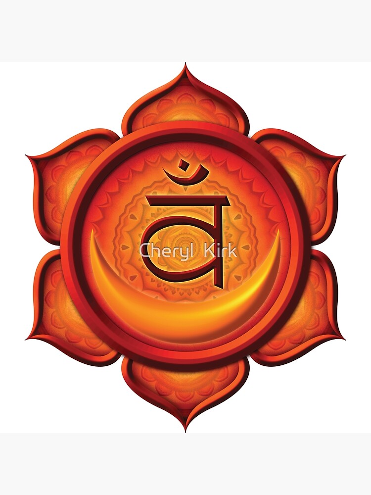 Sacral Chakra Symbol Poster By VioletHouseArt Redbubble