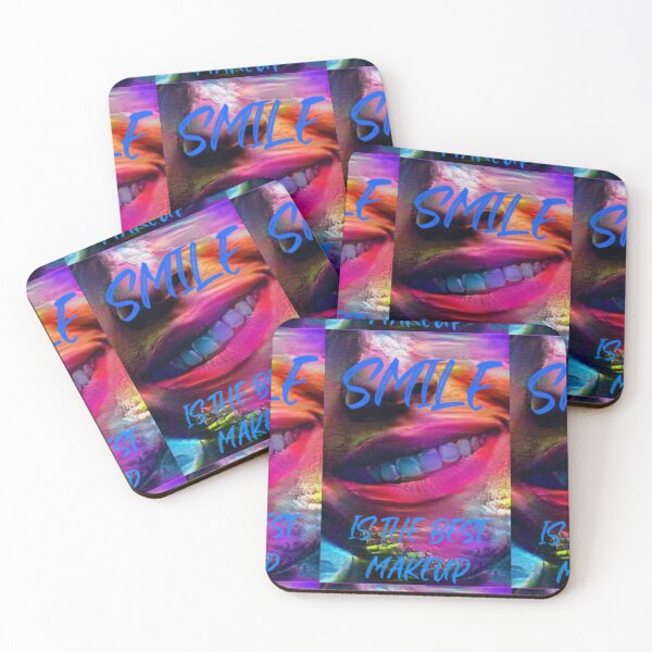 Item preview, Smile is the best make up with blue wording shown teeth designed and sold by Bekindtome.