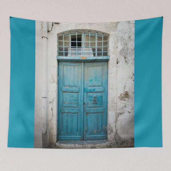Item preview, Photo of an blue old wooden door on the island of Crete, Greece designed and sold by Diana van Neck.