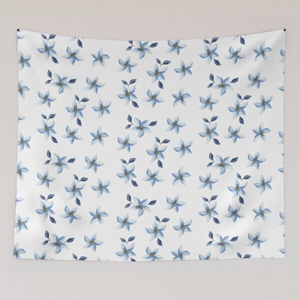 Item preview, blue flowers designed and sold by aninanime.