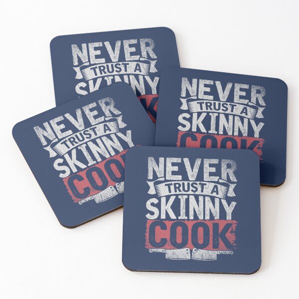 Item preview, Funny Cooking Humor Never Trust A Skinny Cook designed and sold by KidGiftChoice.