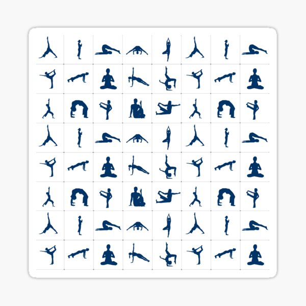 Yoga Asanas Sticker