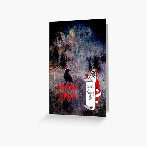 Merry Xmas - Santa's Naughty List Greeting Card