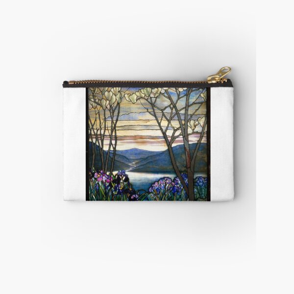 Item preview, Tiffany Glass Magnolia and Irises Artwork Art Print designed and sold by everfreshtees.