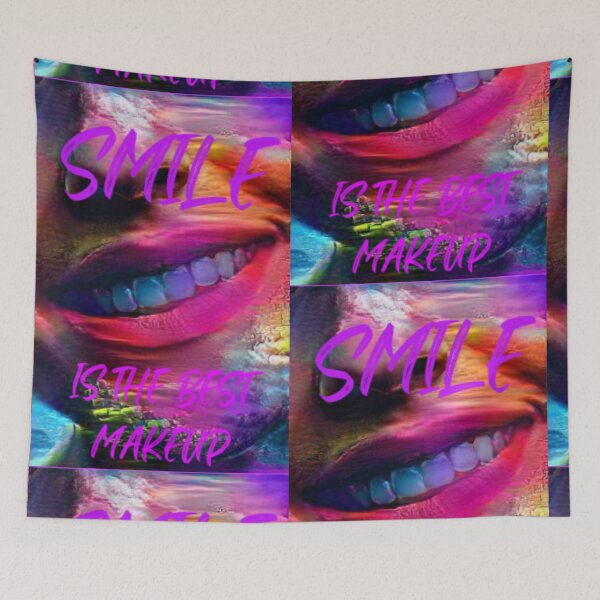 Item preview, Smile is the best make up with purple wording shown teeth designed and sold by Bekindtome.