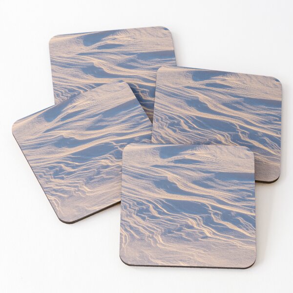 Item preview, Abstract Art by Nature - Wind Sculpted Snowdrifts in Pale Blue and Gold designed and sold by Georgia Mizuleva.