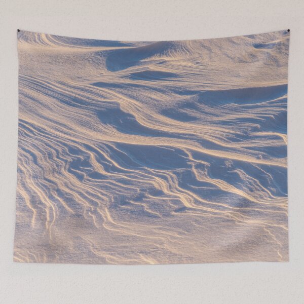 Item preview, Abstract Art by Nature - Wind Sculpted Snowdrifts in Pale Blue and Gold designed and sold by Georgia Mizuleva.