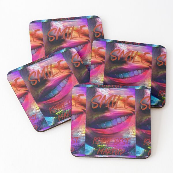 Item preview, Smile is the best make up with dark red wording shown teeth designed and sold by Bekindtome.