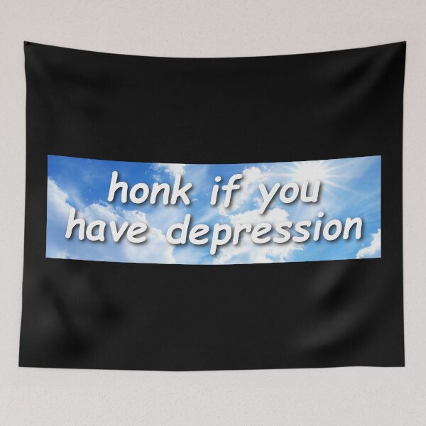 Item preview, Honk If You Have Depression Cool Motorcycle designed and sold by Sour Soul.