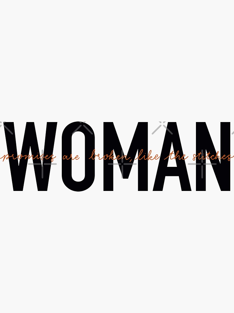 Woman Lyrics Sticker for Sale by sarah301