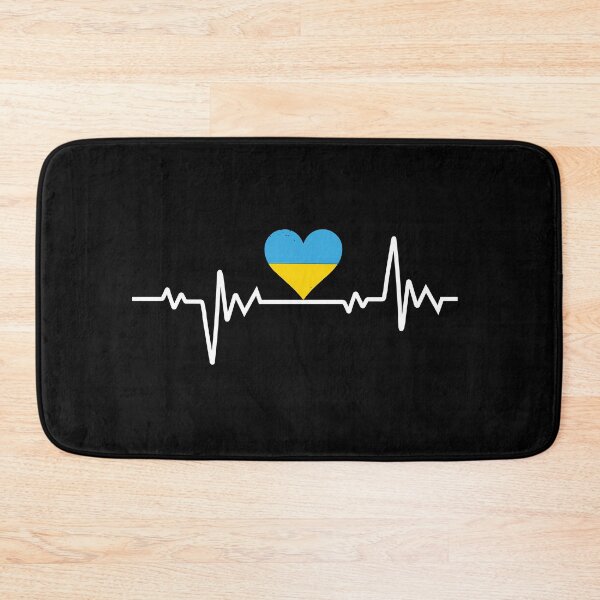 Item preview, I Stand With Ukraine Support Ukrainian Flag Heartbeat designed and sold by stareongroup.