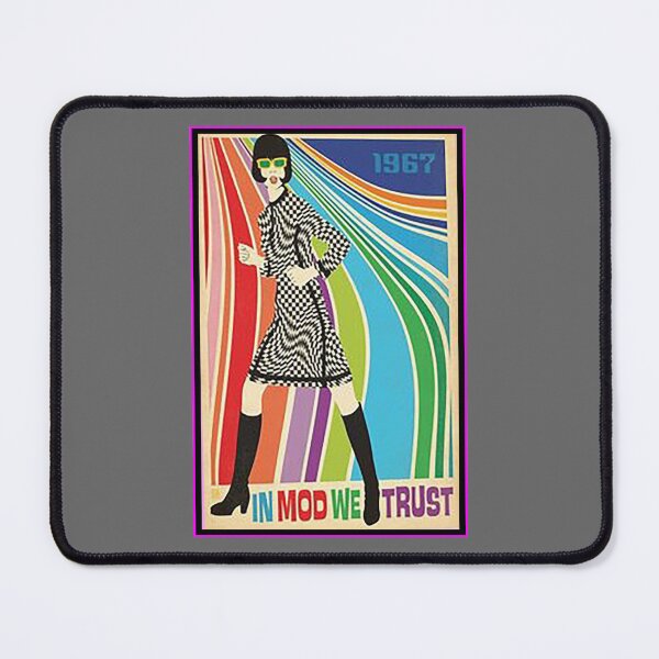 Item preview, In Mod We Trust, London Mod, 1960s, sixties,OpArt, 1960s fashion,vintage poster, mid century modern,   designed and sold by Nostrathomas66.
