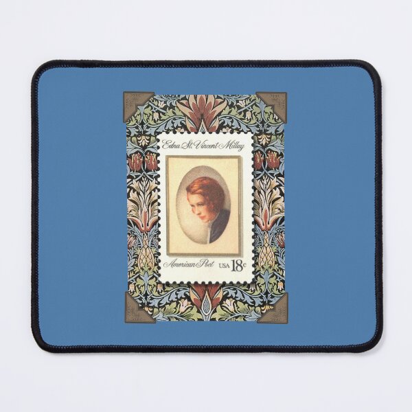 Item preview, Edna St. Vincent Millay postage stamp assemblage designed and sold by ThsModernWords.