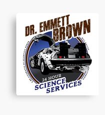 Dr. Emmett Brown Science Services Canvas Print