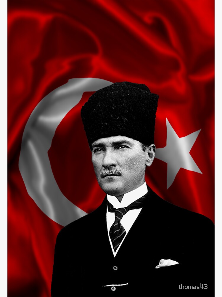 Mustafa Kemal Atatürk Quadratischer Aufkleber