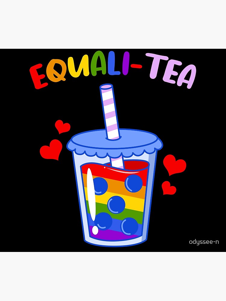 Aesthetic Kawaii Lgbtq Equali Tea Bubble Tea Pride Month Poster For