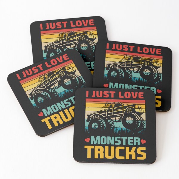 Item preview, I love Monster Trucks Retro Sunset designed and sold by soudaniet.