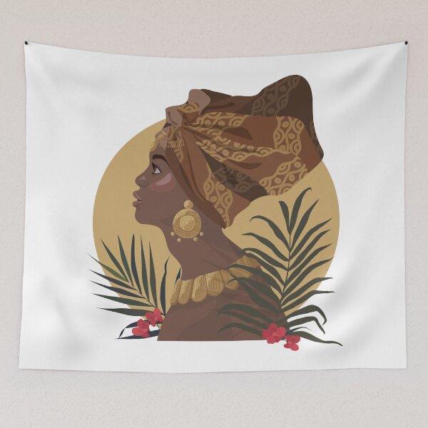 Item preview, African Woman Wearing a Scarf designed and sold by fouzy.