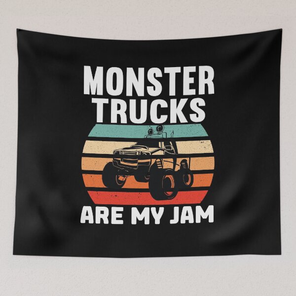 Item preview, Monster Trucks Are My Jam Retro Sunset designed and sold by soudaniet.