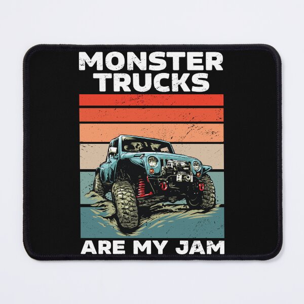 Item preview, Monster Trucks Are My Jam Retro Square designed and sold by soudaniet.