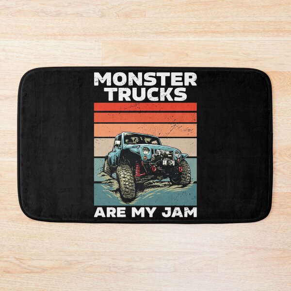 Item preview, Monster Trucks Are My Jam Retro Square designed and sold by soudaniet.