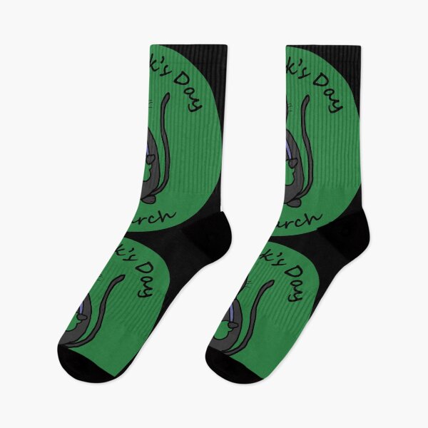 Artikelvorschau, Katze mit Band und Kleeblatt zum St. Patricks Day entworfen und verkauft von ellenhenry.
