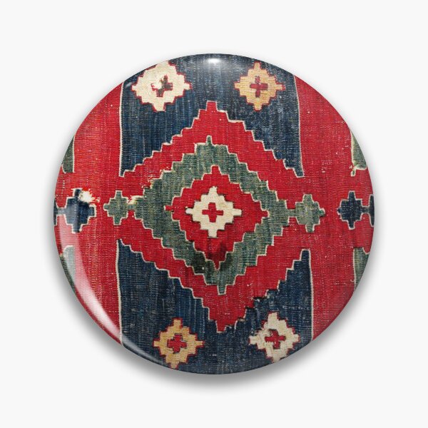 Item preview, Yüncü  Antique Balikesir Turkish Kilim Print designed and sold by Vicky Brago-Mitchell®.