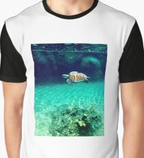 Sea Turtle Swimming Through Ocean Graphic T-Shirt