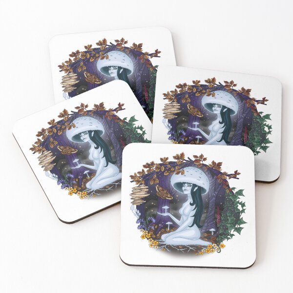 Item preview, Mycelia fungus mushroom woodland art illustration designed and sold by spankyspangler.