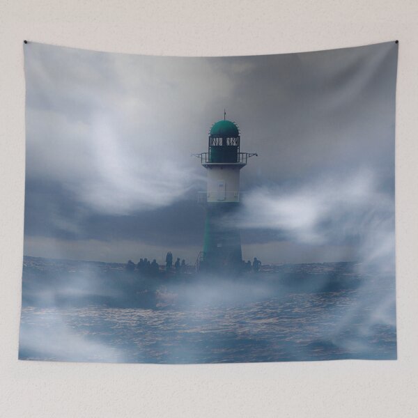 Item preview, Lighthouse in the storm designed and sold by MarionsArt.