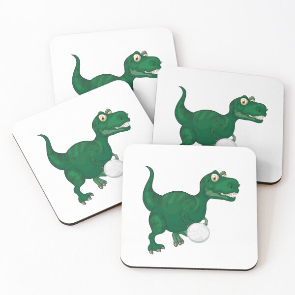 Artikelvorschau, Dinosaurier, der Volleyball spielt, lustiger guter Dinosaurier-Volleyball-Liebhaber-cooler grüner Entwurf entworfen und verkauft von pedrored369.