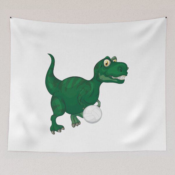 Item preview, Dinosaur Playing Volleyball ,Funny Good Dinosaur Volleyball Lovers Cool Green Design designed and sold by pedrored369.