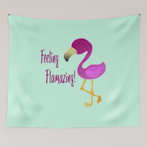 Item preview, Funny Feeling Flamazing Flamingo designed and sold by Hedgie Designs.
