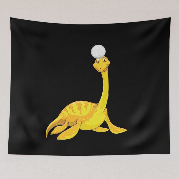 Artikelvorschau, Dinosaurier, der Volleyball spielt, lustiger guter Dinosaurier-Volleyball-Liebhaber-gelber netter Dinosaurier Art.-Nr entworfen und verkauft von pedrored369.