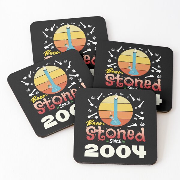 Item preview, Been stoned since 2004 (Orange retro vintage sunset with bong) designed and sold by YomeHayin.