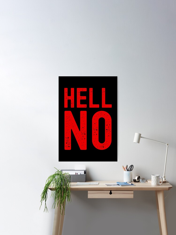 Hell No Kitty - Hello Kitty art print by Mr Nope — Nope - No