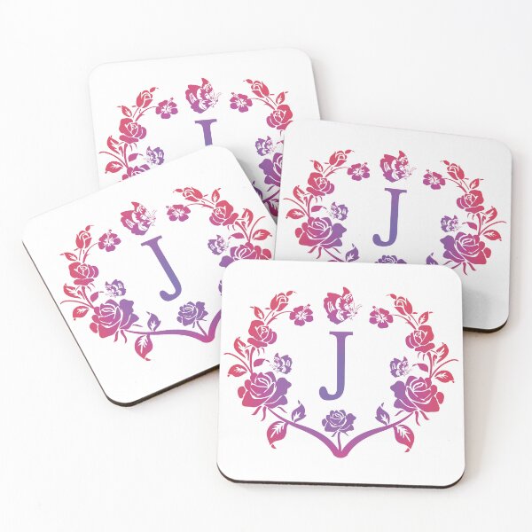 Item preview, Ornamental Letter J, Purple And Red Heart Butterfly, Monogram Letter Ornament designed and sold by PROMEN Creativity.