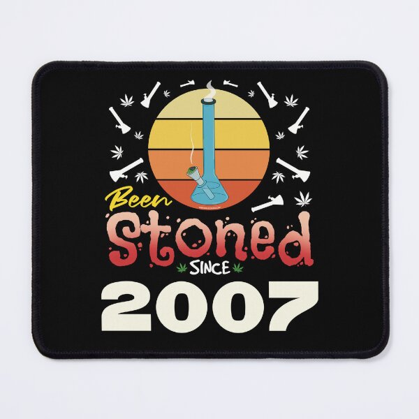 Item preview, Been stoned since 2007 (Orange retro vintage sunset with bong) designed and sold by YomeHayin.