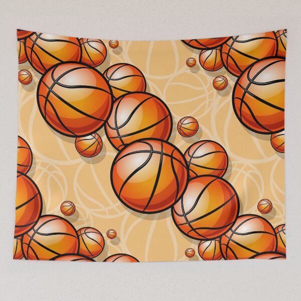 Item preview, Basketball Basket Ball Pattern Design Balls Sports designed and sold by Spaceshipsells.