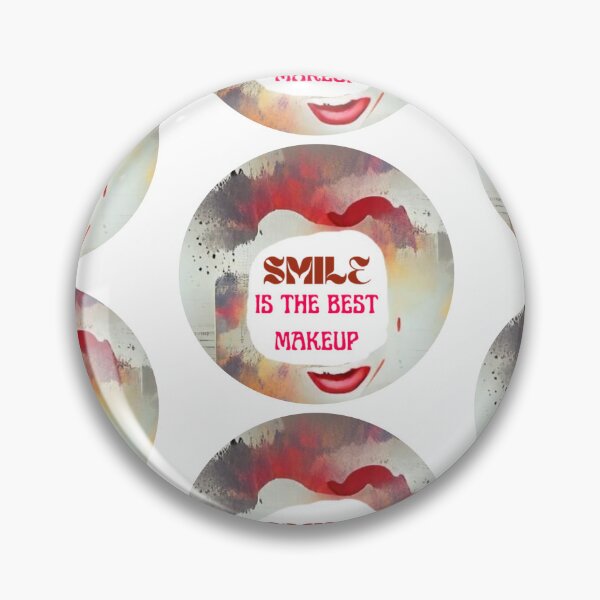 Item preview, Smile is the best make up with red wording round #5 designed and sold by Bekindtome.